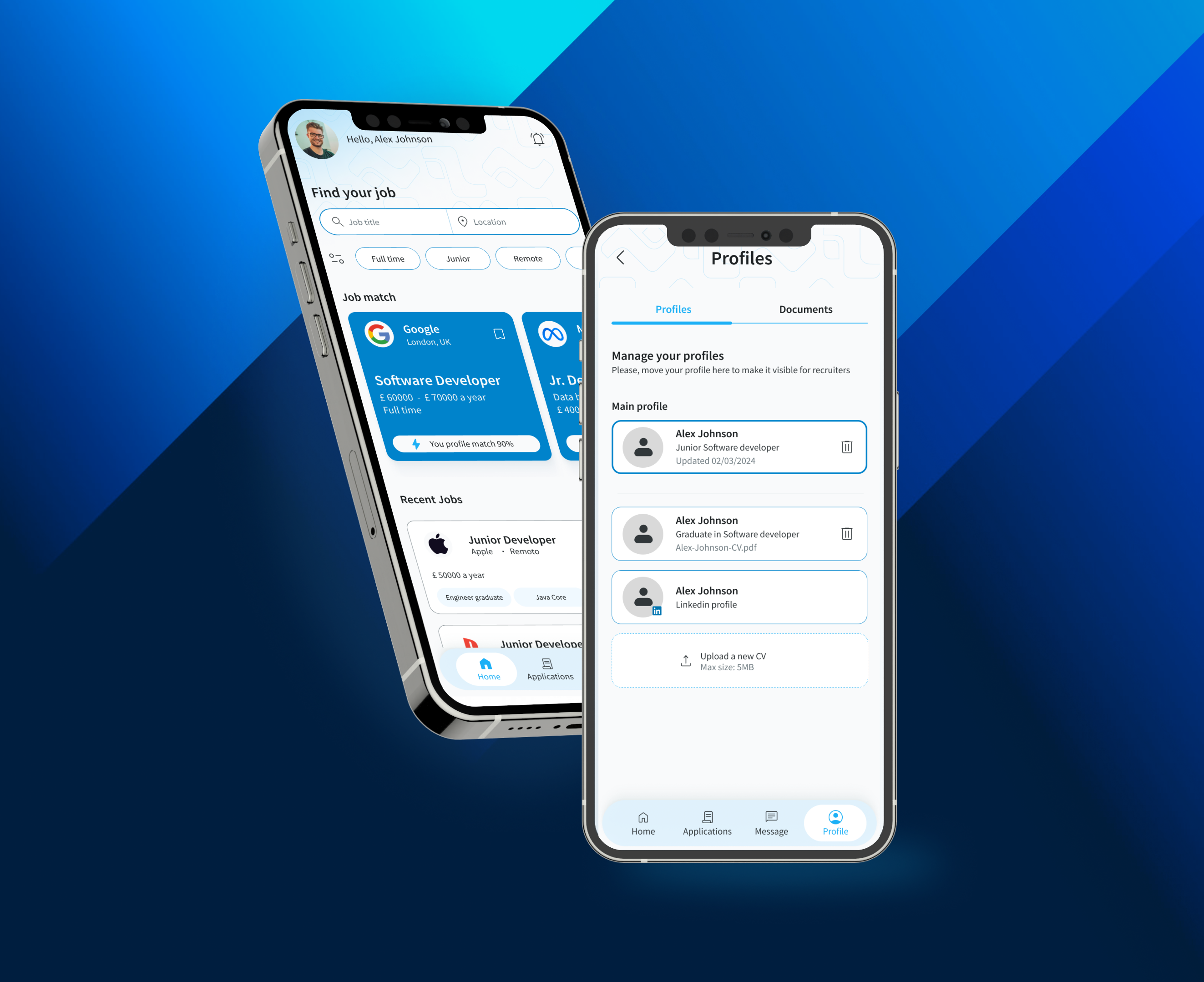 JobLink — multi-profile job search app